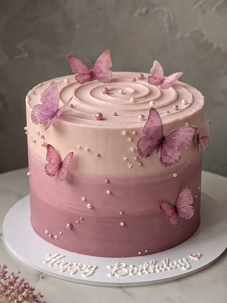 Gâteau papillon nacré