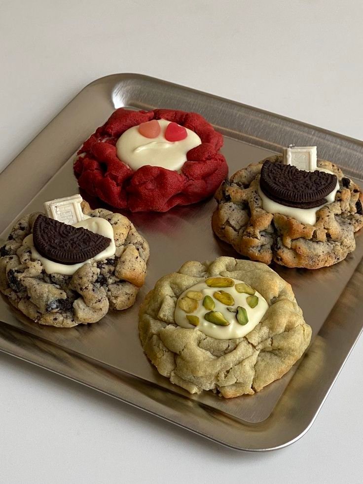 Quatuor de cookies fourrés