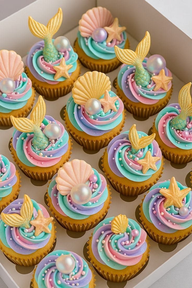 Coffret cupcakes sirène