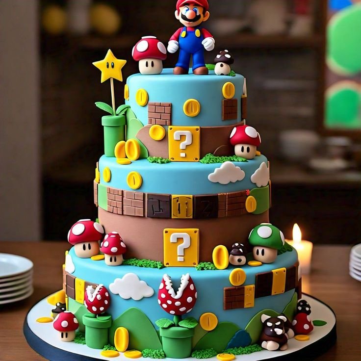 Gâteau Super Mario