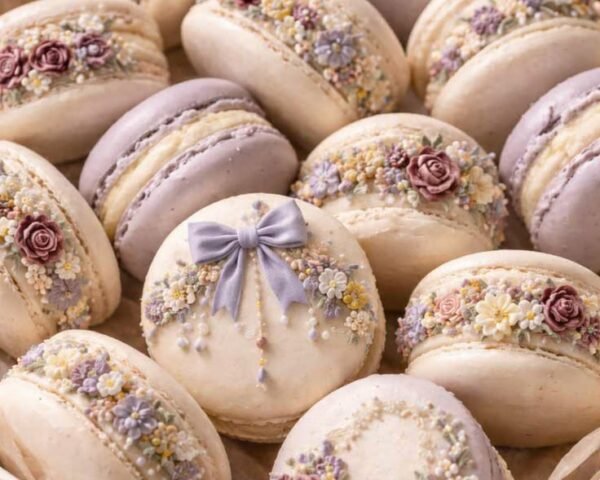 Coffret de Macarons Floraux Couture