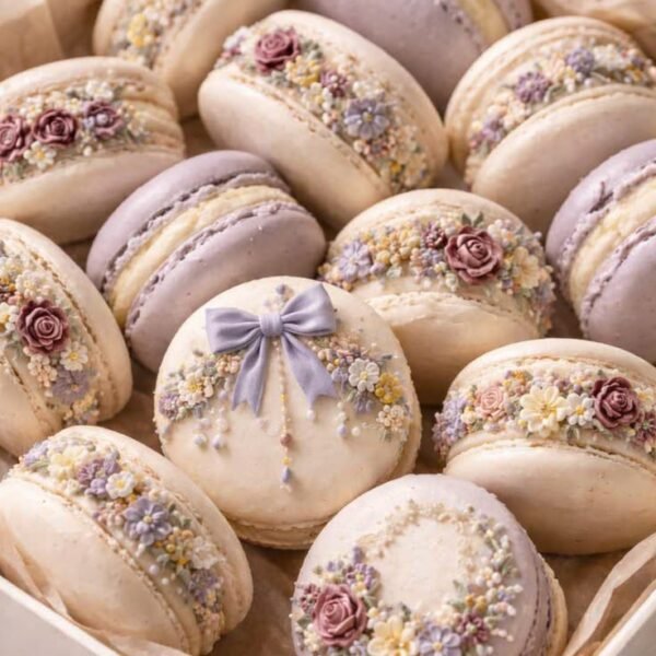Coffret de Macarons Floraux Couture